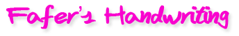 Fafer's Handwriting Font